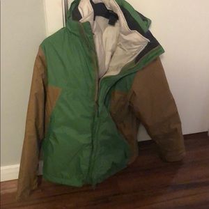 double layer north face ski jacket